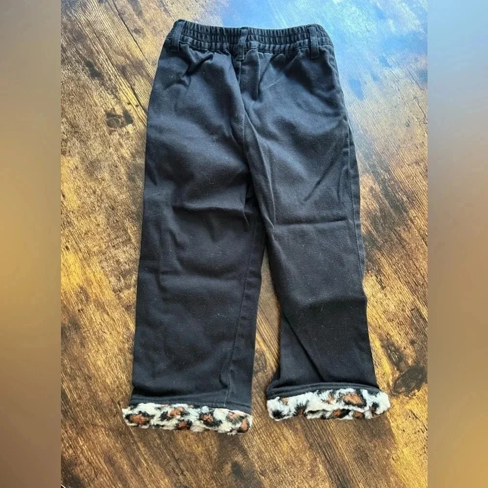 The Children’s Place | little girls pants with animal print trim. Size: 36m/3T.